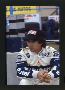 Il pilota Nelson Piquet (n. 25) della Brabham-BMW