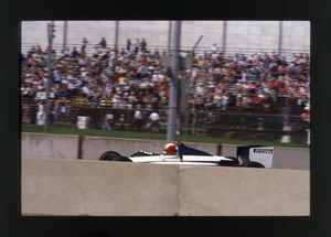 Il pilota Marc Surer (n. 8) su Brabham-BMW gommata Pirelli