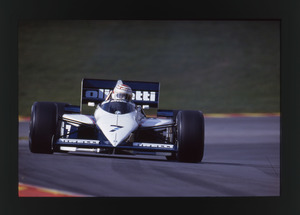 Il pilota Nelson Piquet (n.7) su Brabham-BMW gommata Pirelli