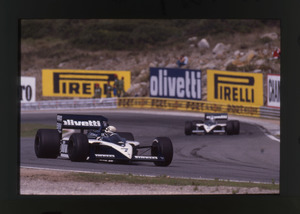 Il pilota Riccardo Pratese (n. 7) su Brabham-BMW gommata Pirelli