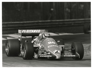Philipp Streiff su Ligier/Renault durante il Gran Premio di Australia del 1985