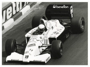 Teo Fabi su Toleman TG 185 numero 19