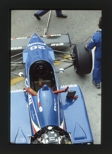 La  Ligier n. 26 di Jacques Laffite ai box