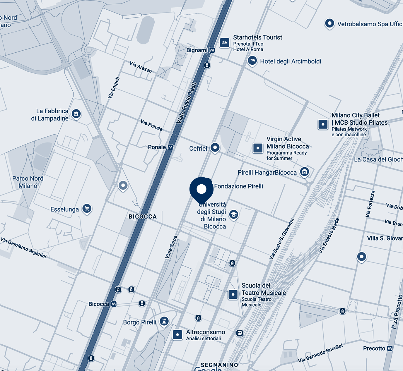 Mappa Fondazione Pirelli